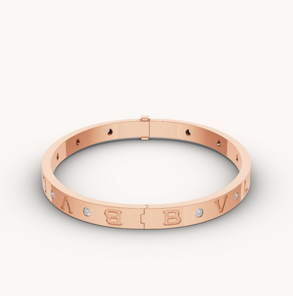 [ECHO ]ZERO 1 PINK GOLD 12 DIAMONDS BRACELET