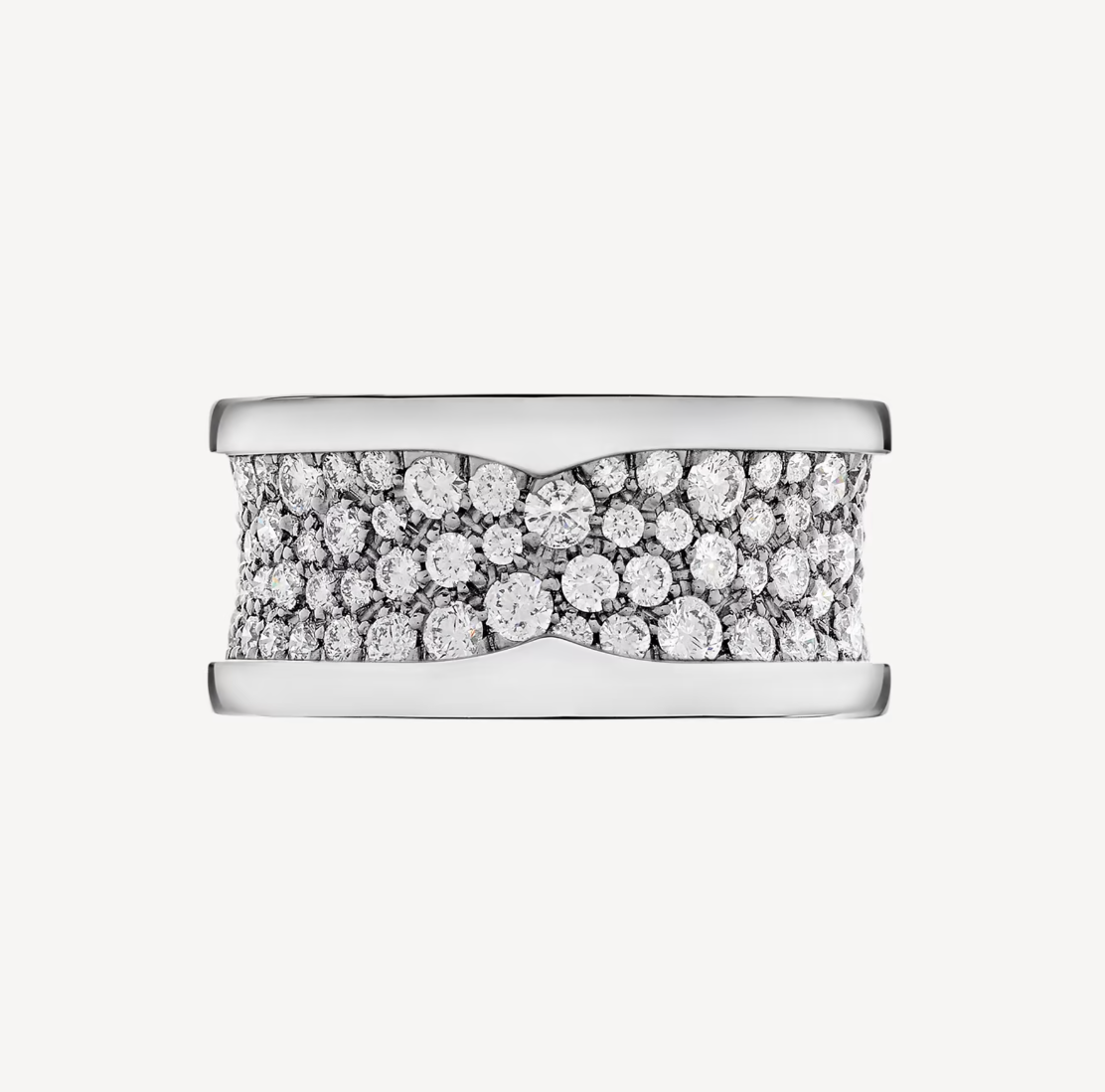 [ECHO ]ZERO 1 WITH PAVED DIAMONDS ON THE SPIRAL RING