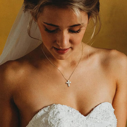 [Echo Fine]Wynter Diamond Cross Necklace