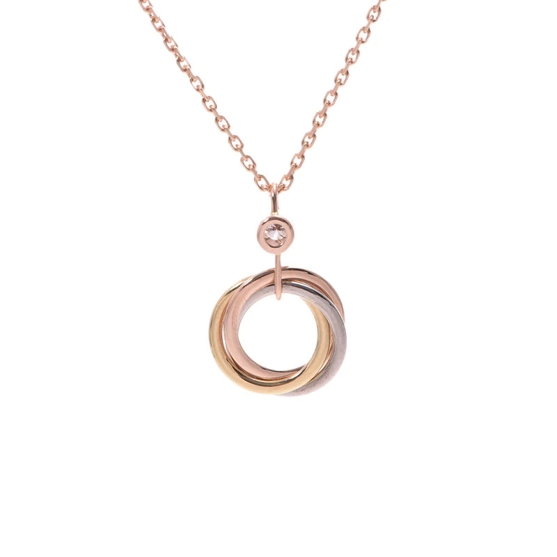 [ECHO ]TRINITY SILVER GOLD PINK GOLD NECKLACE