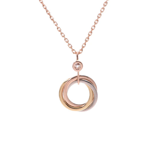 [ECHO ]TRINITY SILVER GOLD PINK GOLD NECKLACE
