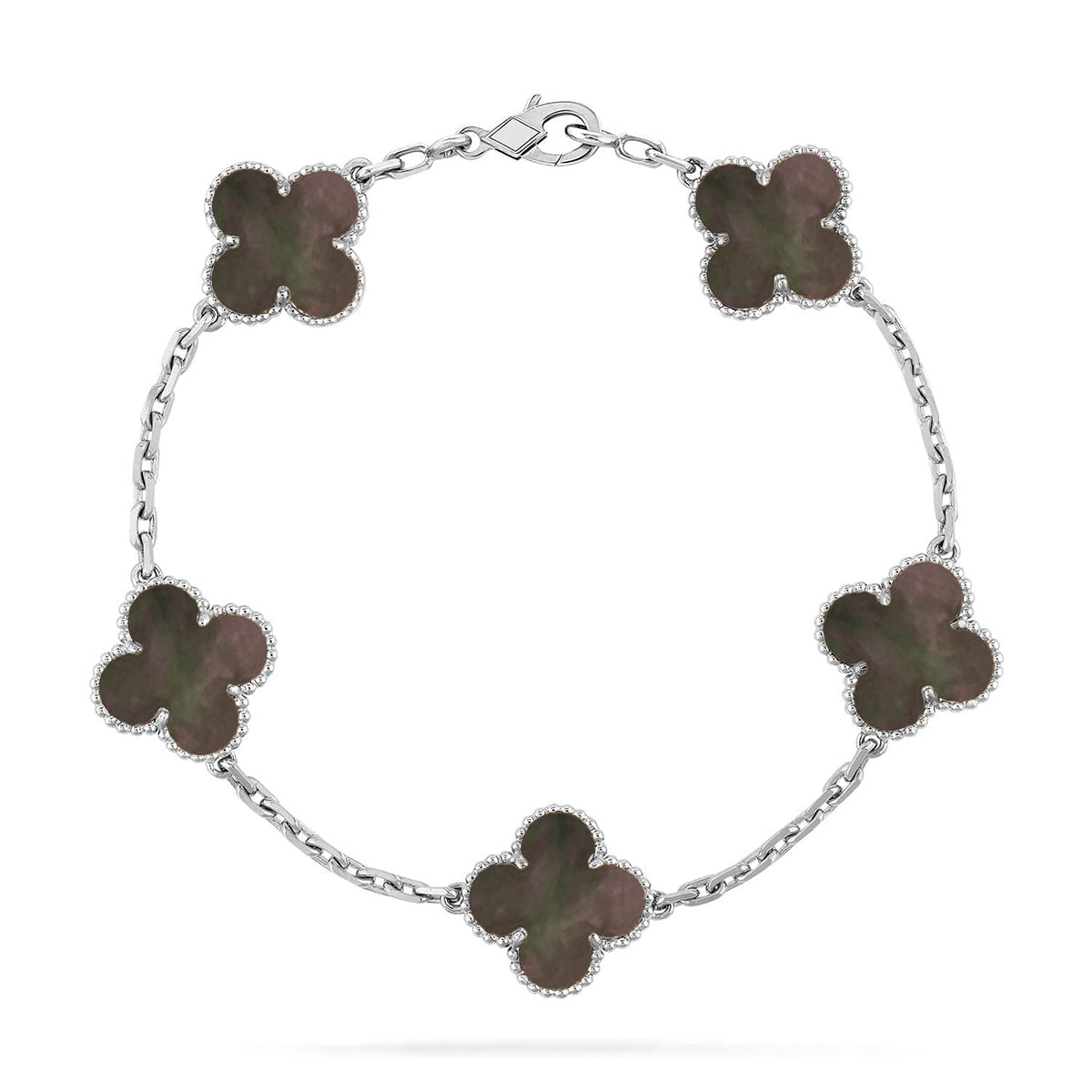 [ECHO ] CLOVER 5 MOTIF GRAY MOP BRACELET COLLECTION