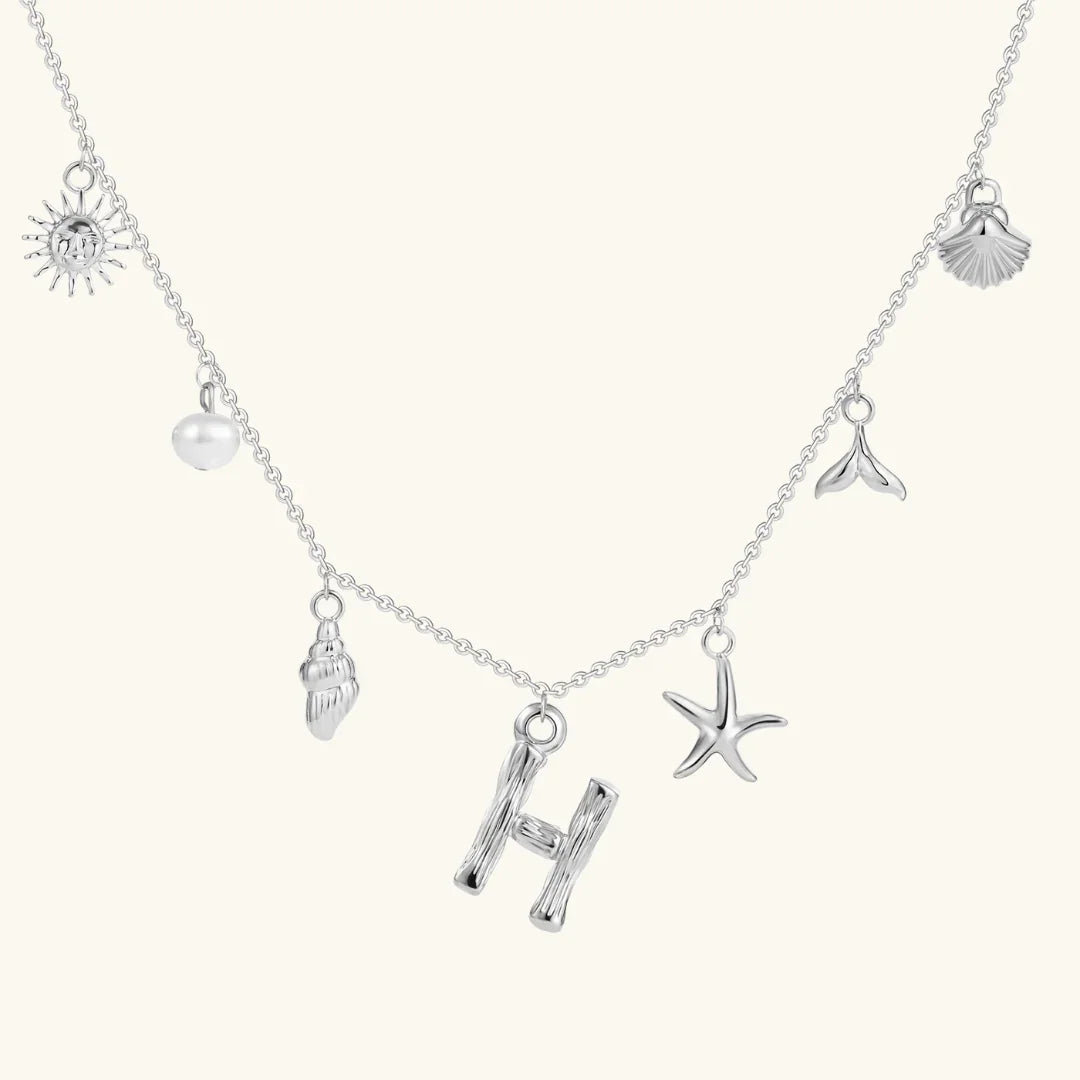 [Echo Fine]Avaria Ocean Initial Necklace