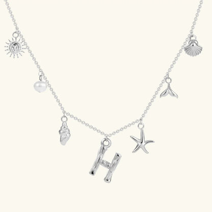 [Echo Fine]Avaria Ocean Initial Necklace