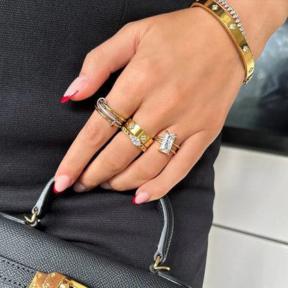 [Echo Fine]Chastity Diamond Ring Stack