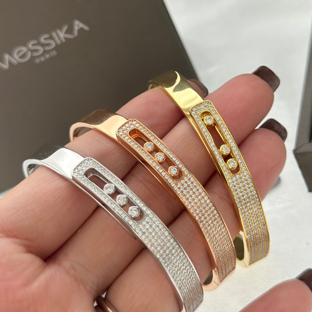 [ECHO]Move Noa Rose Gold Pavé Diamond Bangle Bracelet