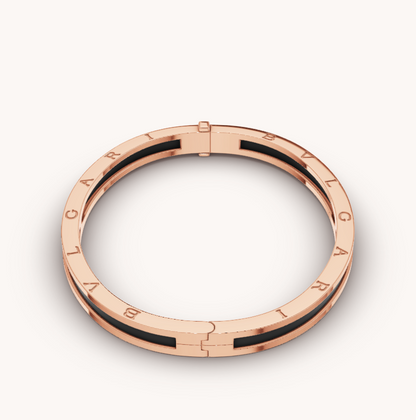 [ECHO ]ZERO 1 PINK GOLD WITH BLACK CERAMIC BRACELET