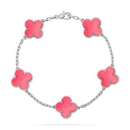 [ECHO ] CLOVER 5 MOTIFS  PINK MOP BRACELET COLLECTION