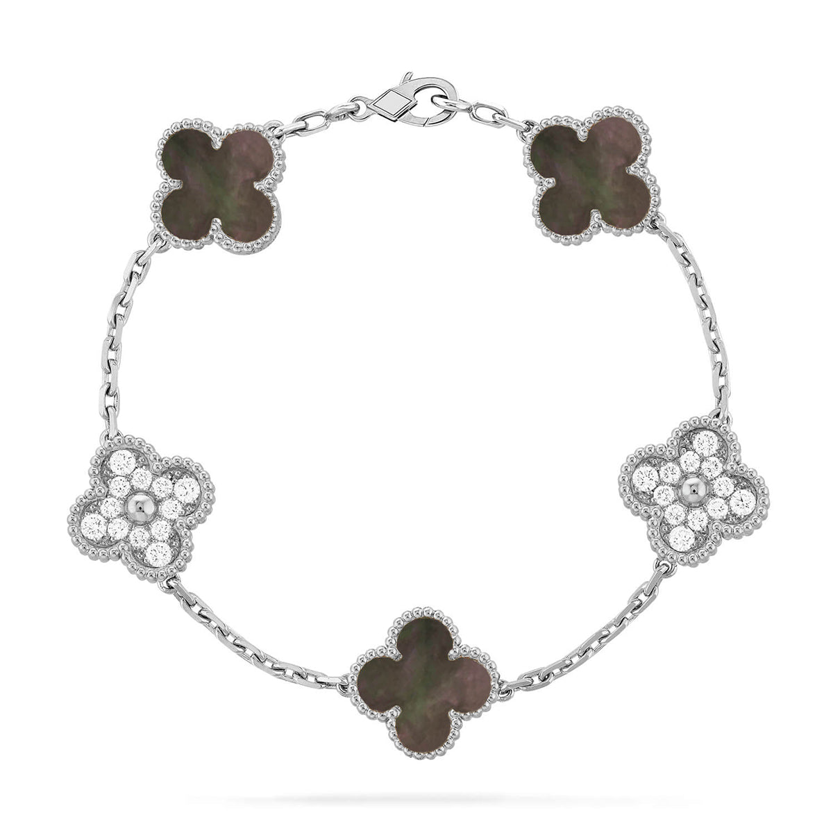 [ECHO ] CLOVER 5 MOTIF GRAY MOP BRACELET COLLECTION
