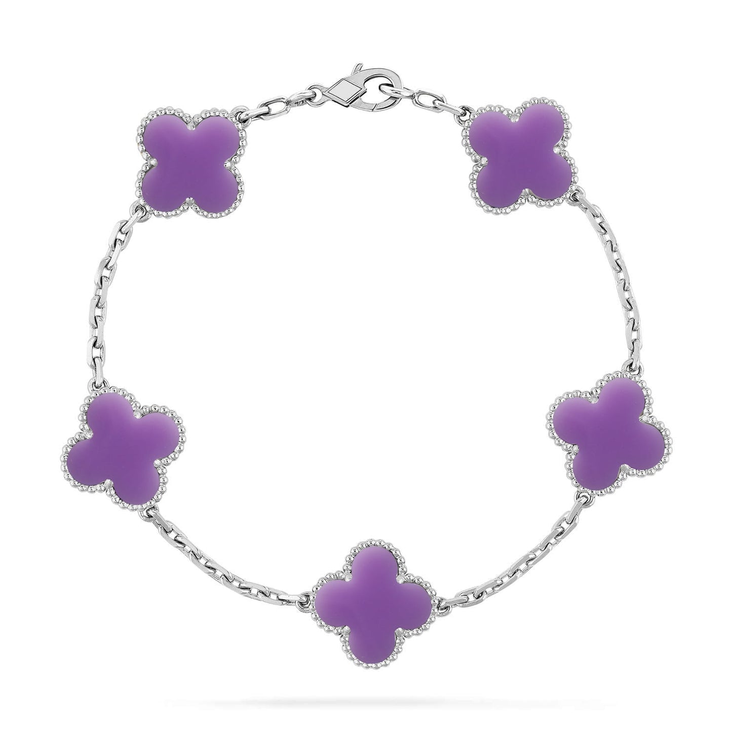 [ECHO ]CLOVER 5 MOTIF LIGHT PURPLE BRACELET COLLECTION