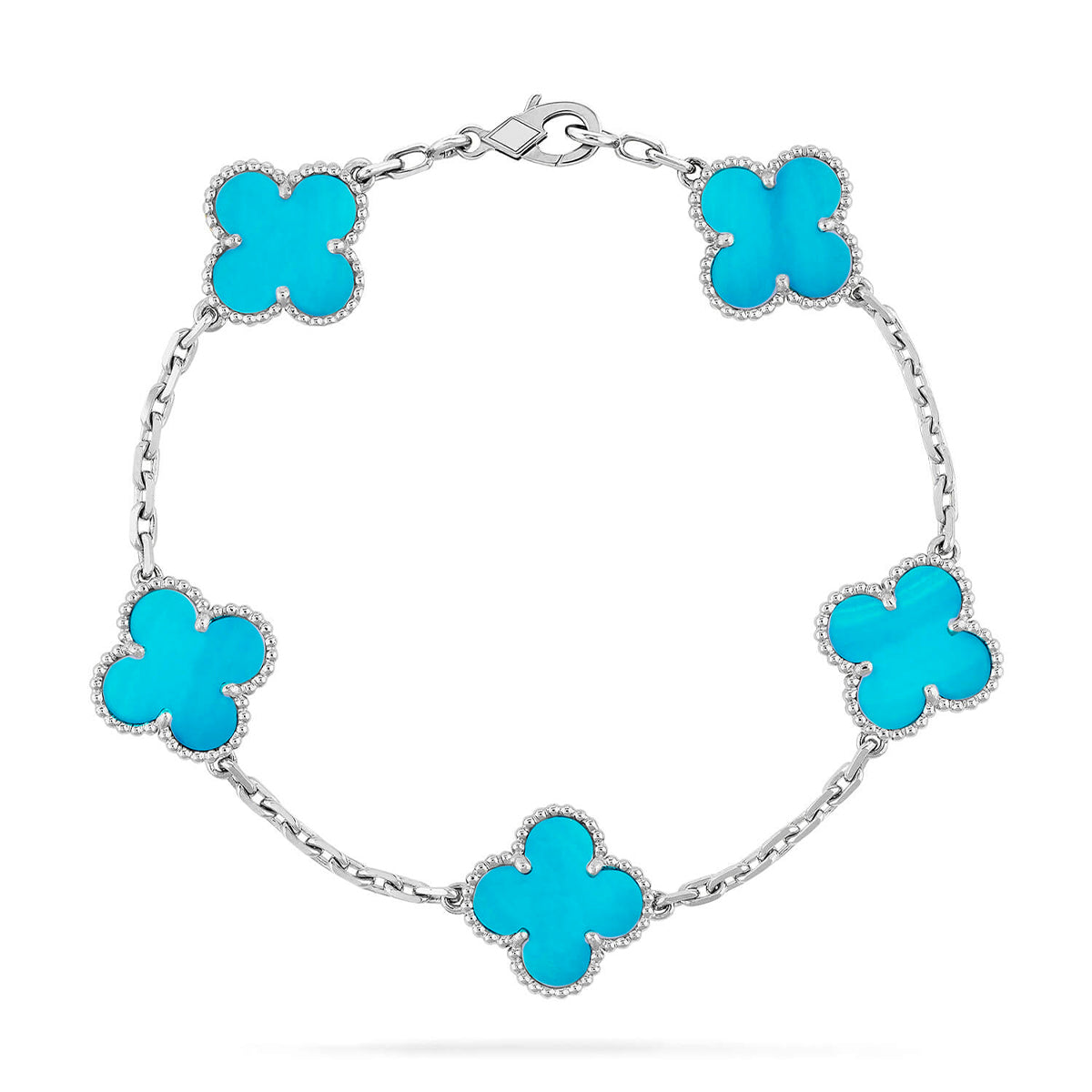 [ECHO ] CLOVER 5 MOTIF TURQUOISE BRACELET COLLECTION