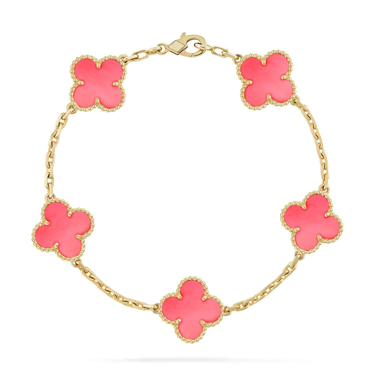 [ECHO ] CLOVER 5 MOTIFS  PINK MOP BRACELET COLLECTION