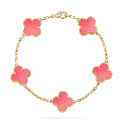 [ECHO ] CLOVER 5 MOTIFS  PINK MOP BRACELET COLLECTION