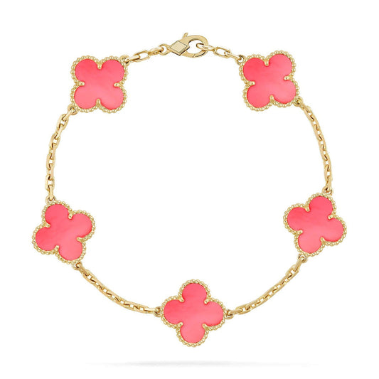 [ECHO ] CLOVER 5 MOTIFS  PINK MOP BRACELET COLLECTION