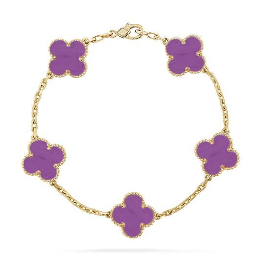 [ECHO ] CLOVER 5 MOTIF VIOLET BRACELET COLLECTION