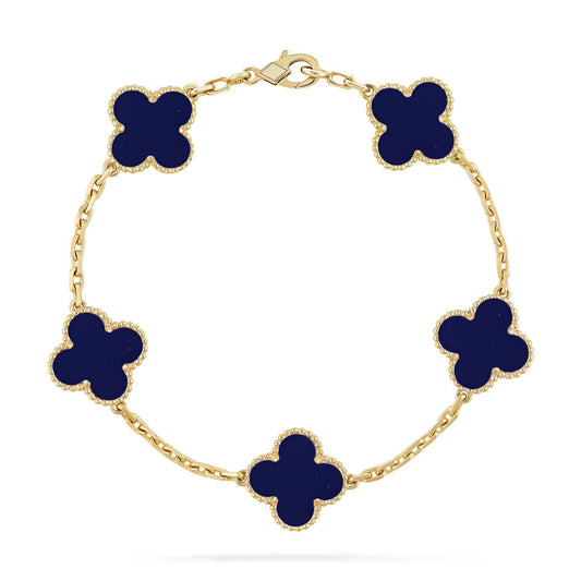 [ECHO ]CLOVER 5 MOTIF LAPIS LAZULI BRACELET COLLECTION