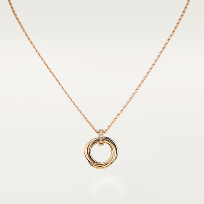 [ECHO ]TRINITY NECKLACE GOLD  DIAMONDS