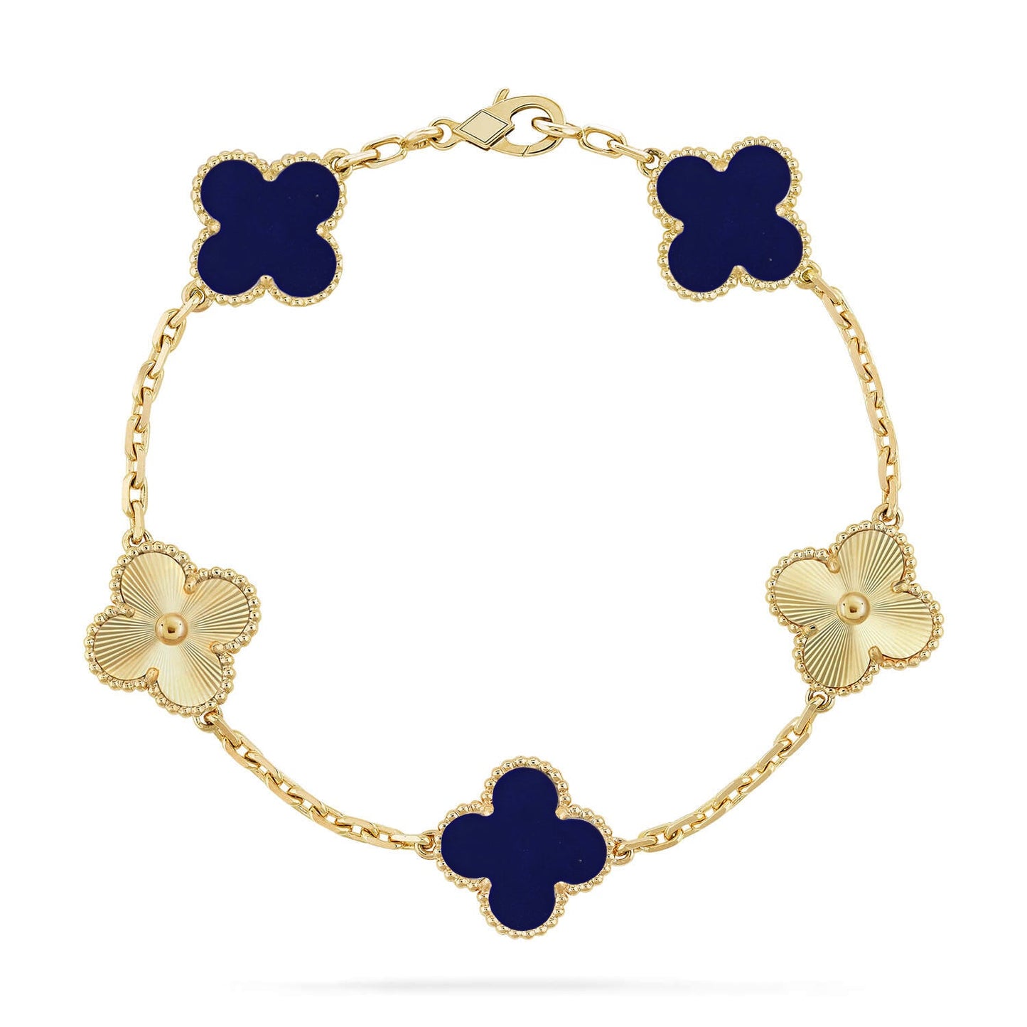 [ECHO ]CLOVER 5 MOTIF LAPIS LAZULI BRACELET COLLECTION