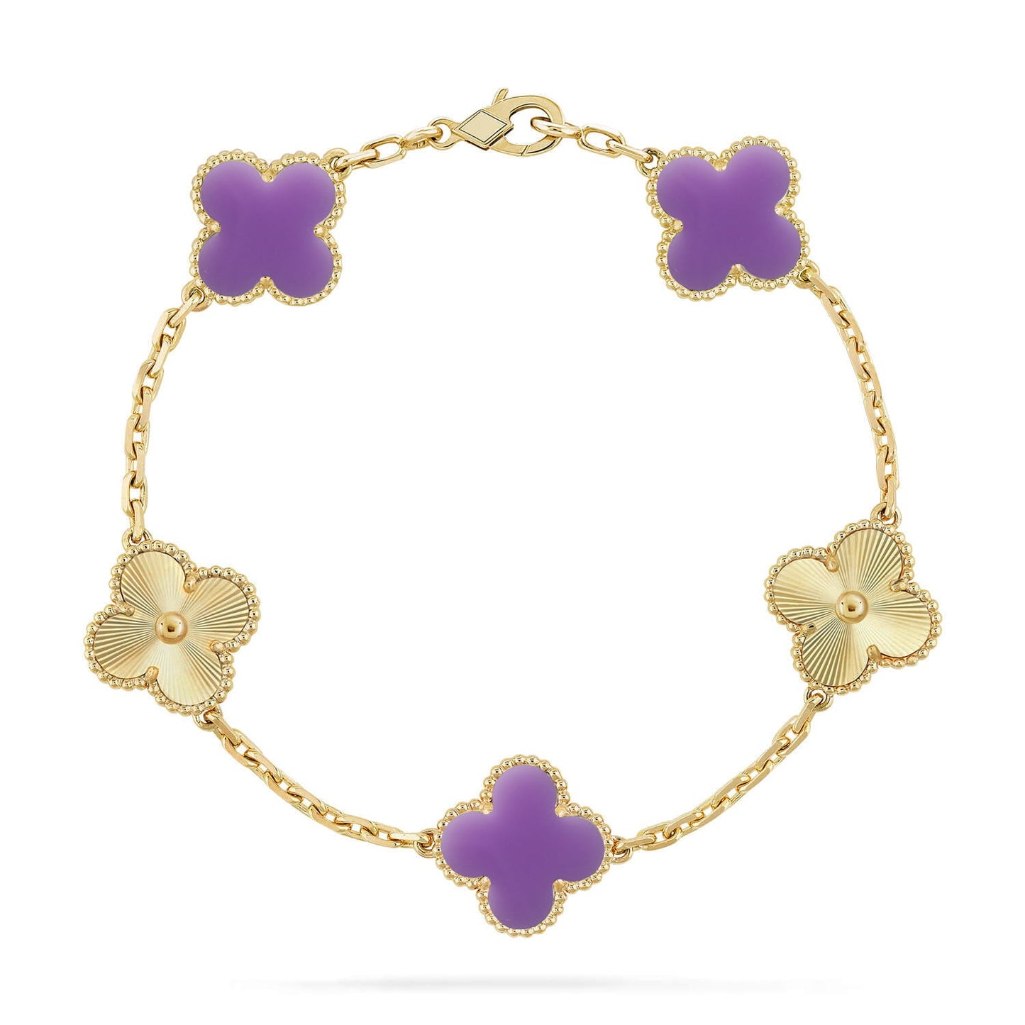 [ECHO ]CLOVER 5 MOTIF LIGHT PURPLE BRACELET COLLECTION
