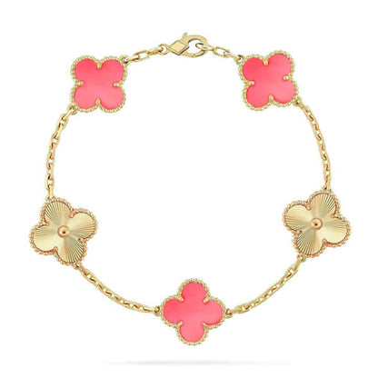 [ECHO ] CLOVER 5 MOTIFS  PINK MOP BRACELET COLLECTION