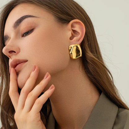 [Echo Fine]Poppy Gold Earrings
