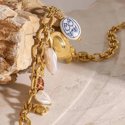 [Echo Fine]Wavecrest Ocean-Inspired Necklace