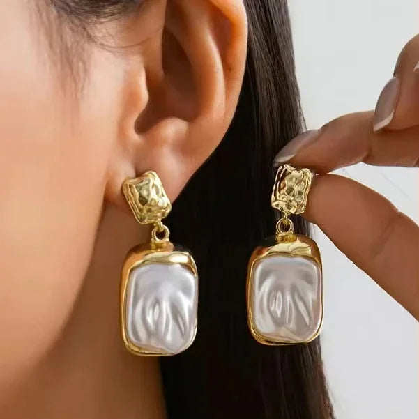 [Echo Fine]Brittany Freshwater Pearl Slate Earrings