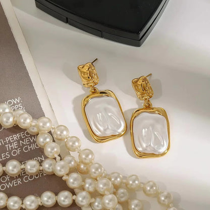 [Echo Fine]Brittany Freshwater Pearl Slate Earrings