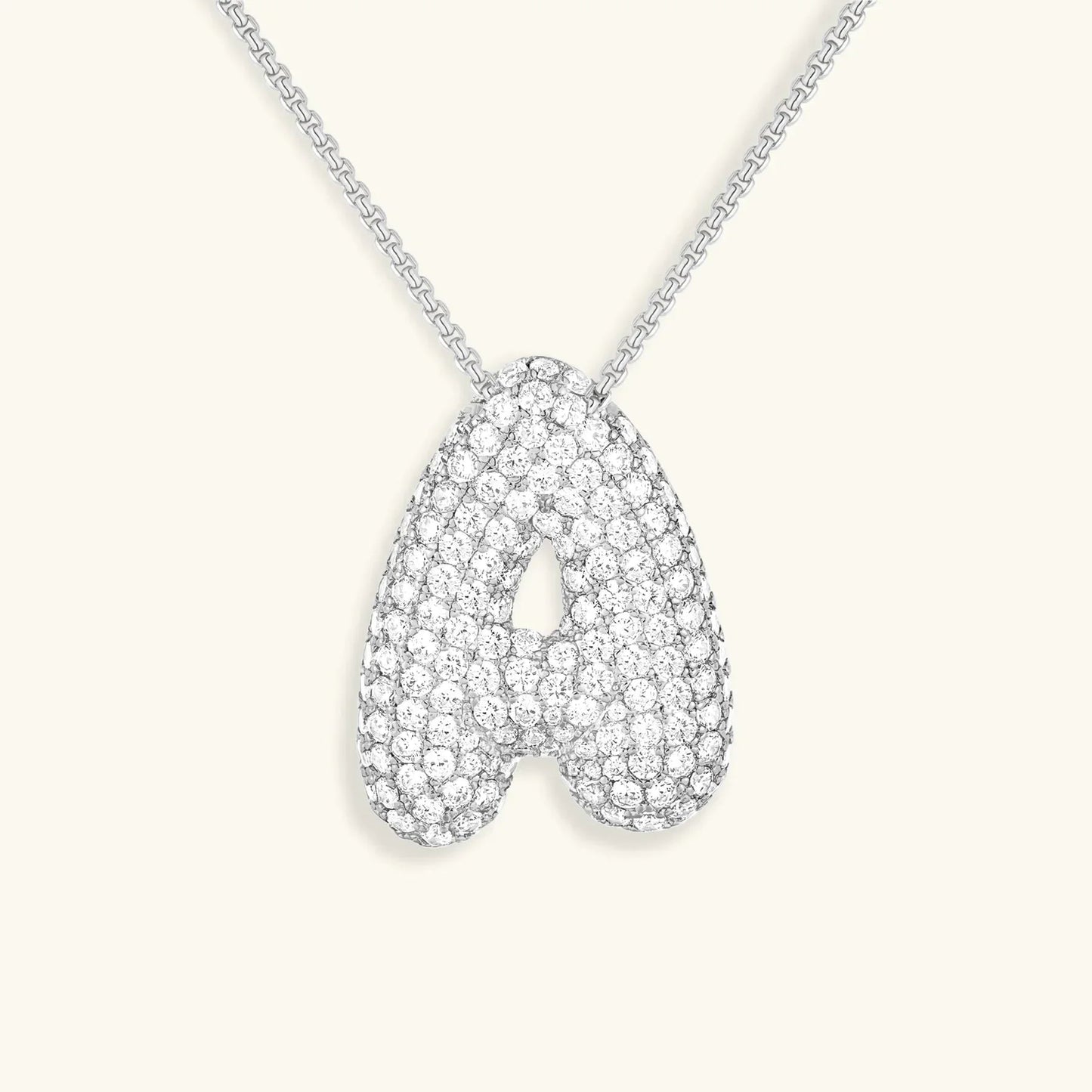 [Echo Fine]Bubble Initial Diamond Necklace