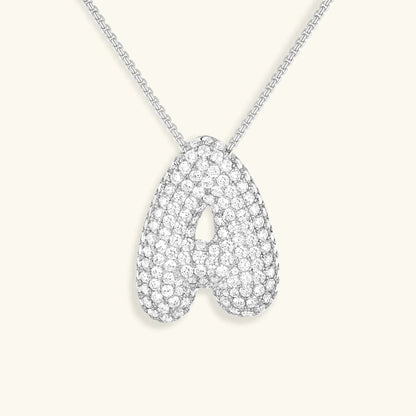 [Echo Fine]Bubble Initial Diamond Necklace