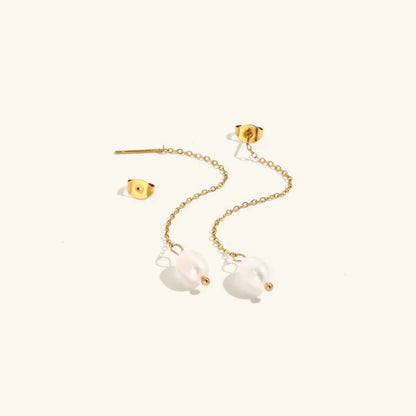 [Echo Fine]Tessa Pearl Tassel Earrings