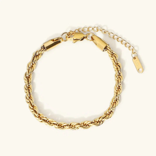 [Echo Fine]Clara Rope Chain Gold Bracelet