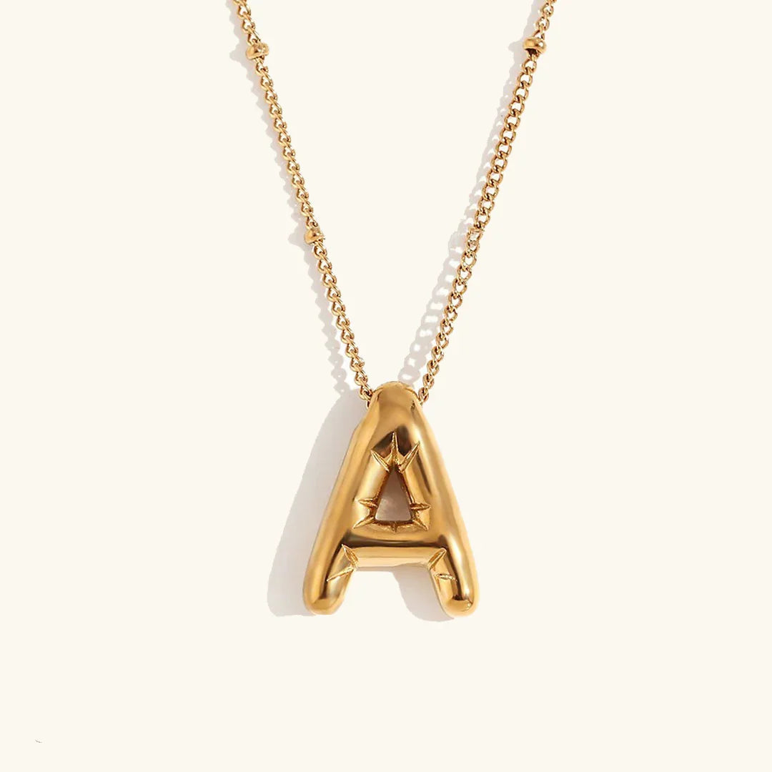 [Echo Fine]Balloon Gold Initial Necklace