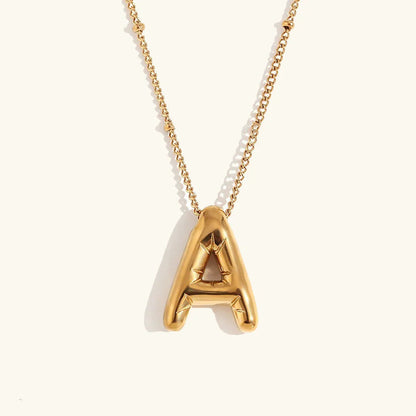 [Echo Fine]Balloon Gold Initial Necklace
