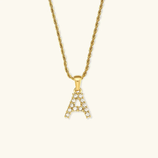 [Echo Fine]Maeve Letter Initial Diamond Necklace