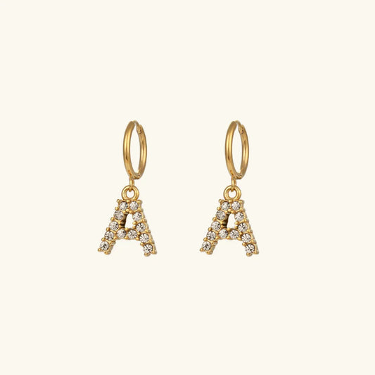 [Echo Fine]Wilhemina Initial Letter Earrings