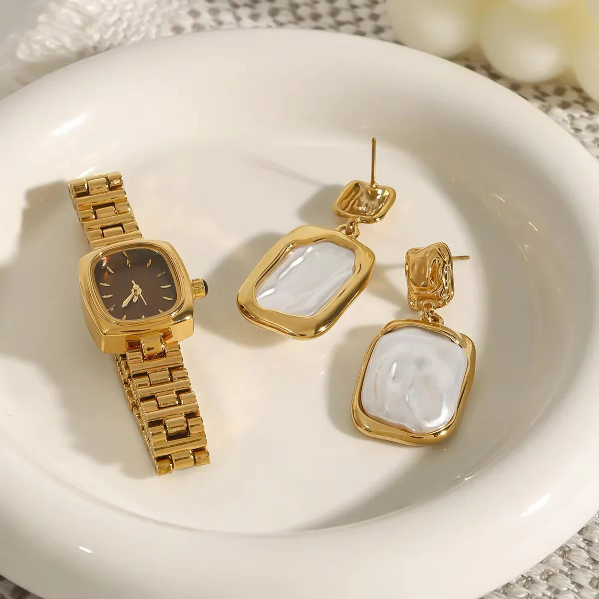 [Echo Fine]Brittany Freshwater Pearl Slate Earrings