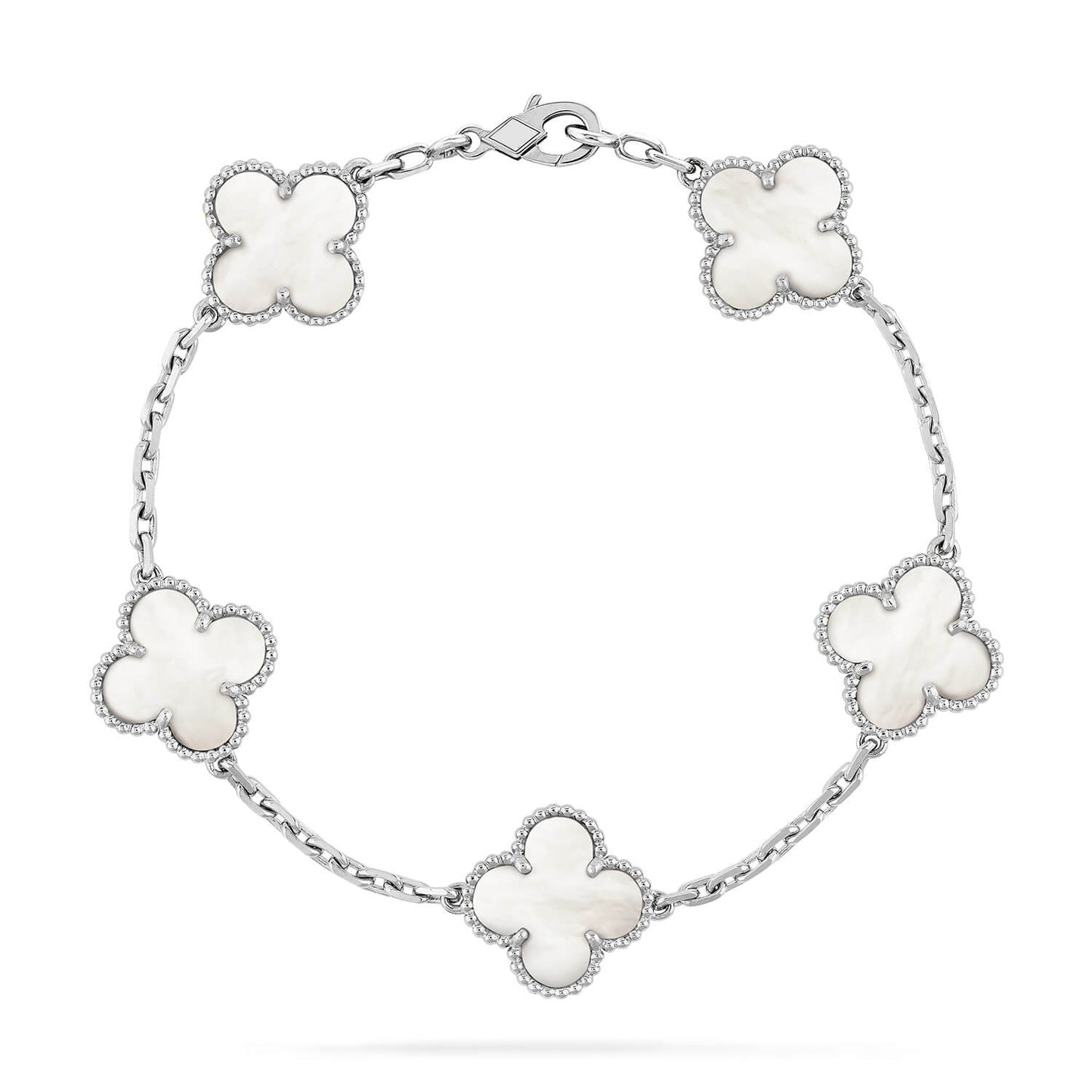 [ECHO ]CLOVER SILVER MOP 5 MOTIF BRACELET