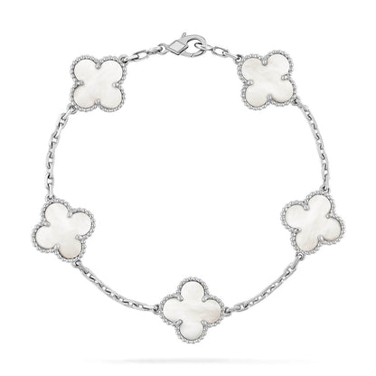 [ECHO ]CLOVER SILVER MOP 5 MOTIF BRACELET