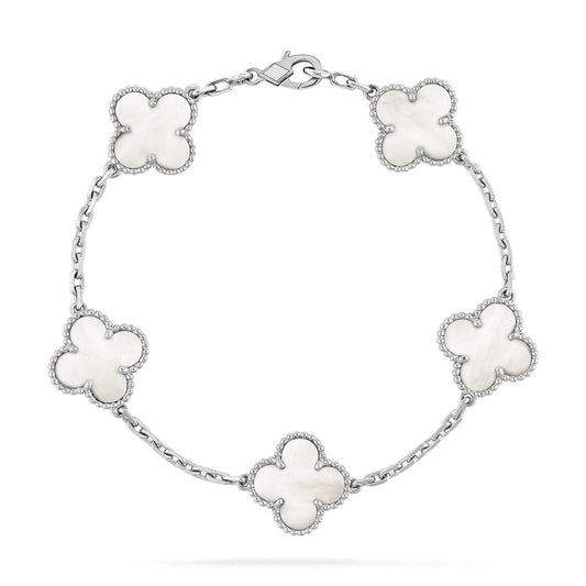 [ECHO ]CLOVER SILVER MOP 5 MOTIF BRACELET