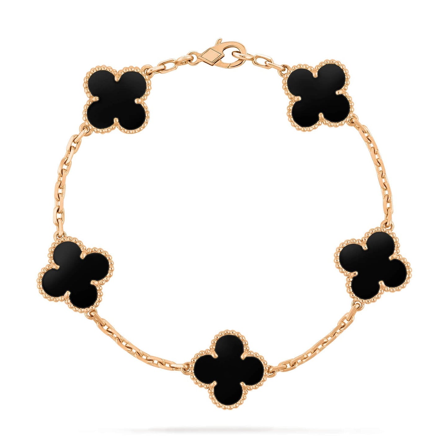 [ECHO ]CLOVER  5 MOTIFS BLACK ONYX BRACELET