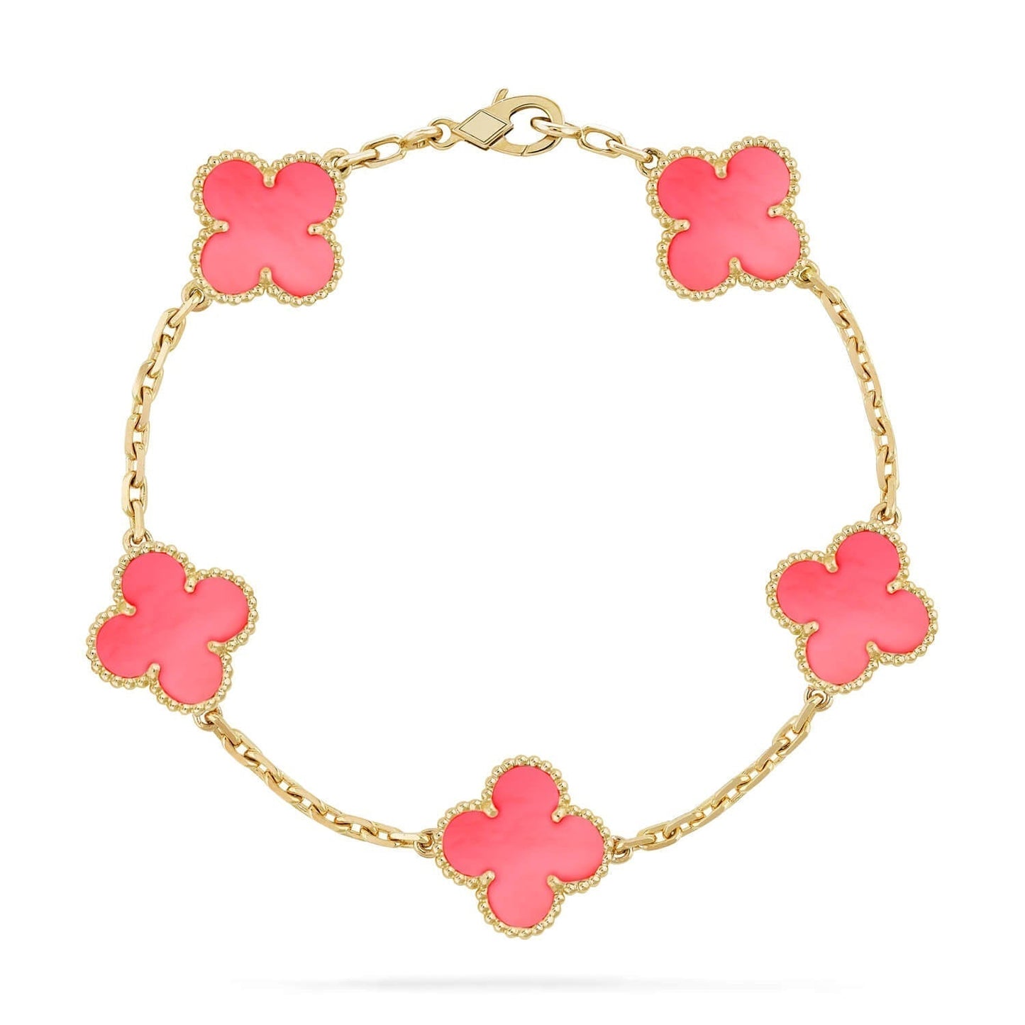 [ECHO ]CLOVER 5 PINK MOP BRACELET