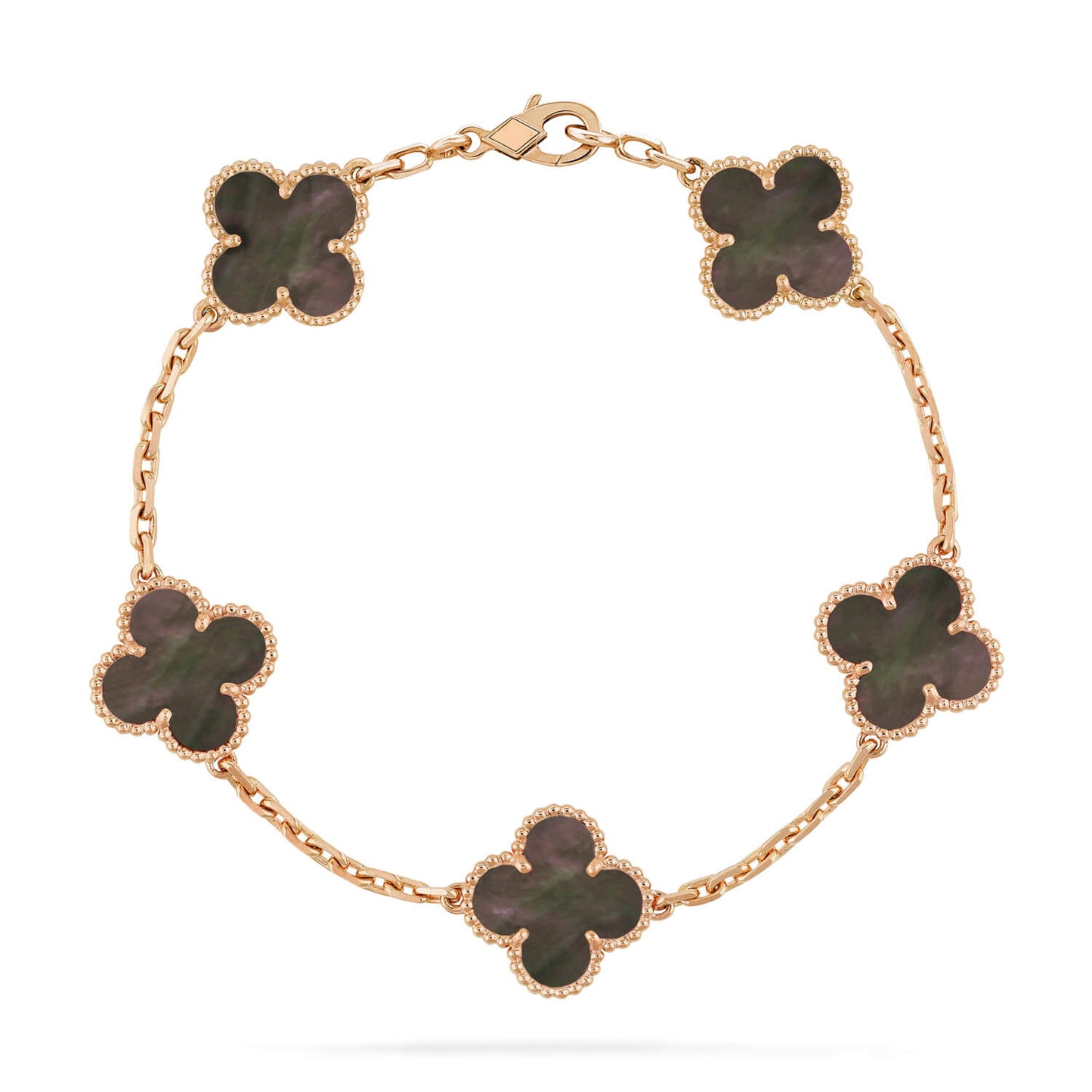 [ECHO ]CLOVER 5 MOTIF GRAY MOP  BRACELET