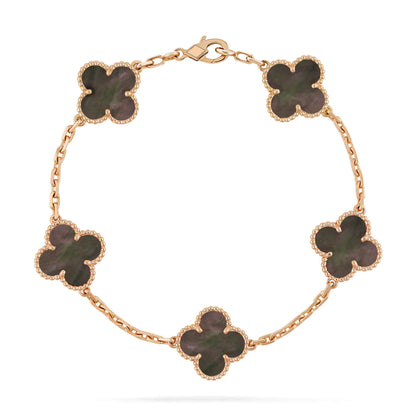 [ECHO ]CLOVER 5 MOTIF GRAY MOP  BRACELET