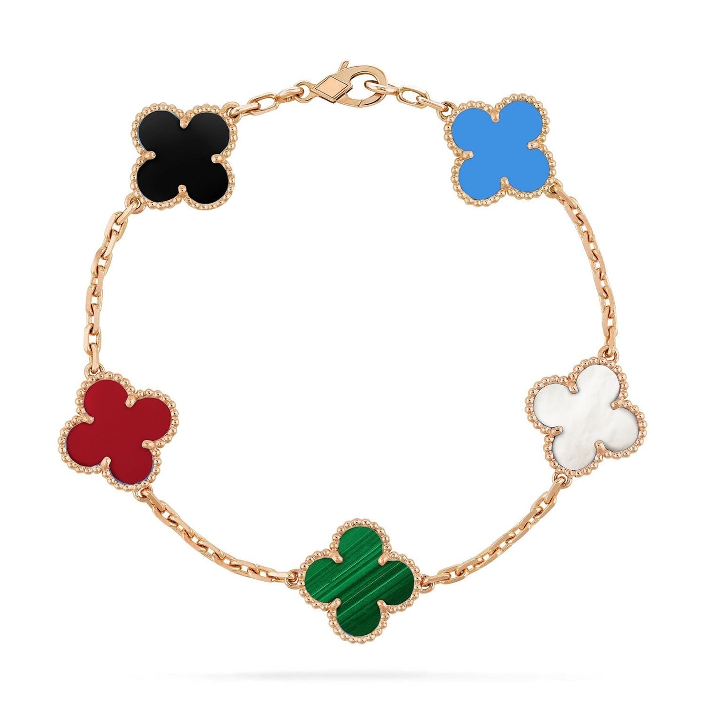 [ECHO ]CLOVER 5 MOTIFS MULTICOLOR  BRACELET
