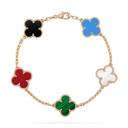 [ECHO ]CLOVER 5 MOTIFS MULTICOLOR  BRACELET