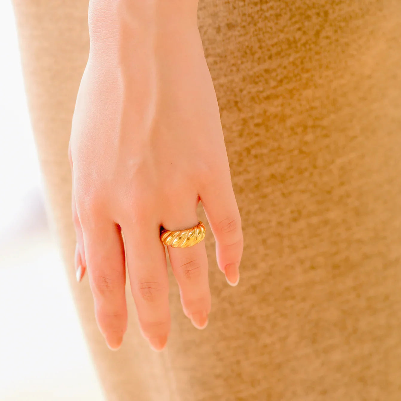 [Echo Fine]Amaia Gold Croissant Ring