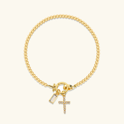 [Echo Fine]Amalia Birthstone Cross Bracelet