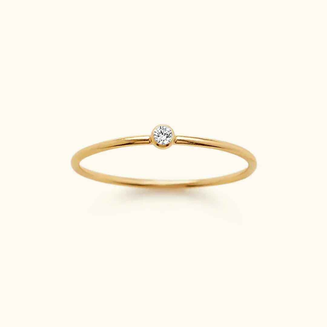 [Echo Fine]Amelia Birthstone Stacker Ring