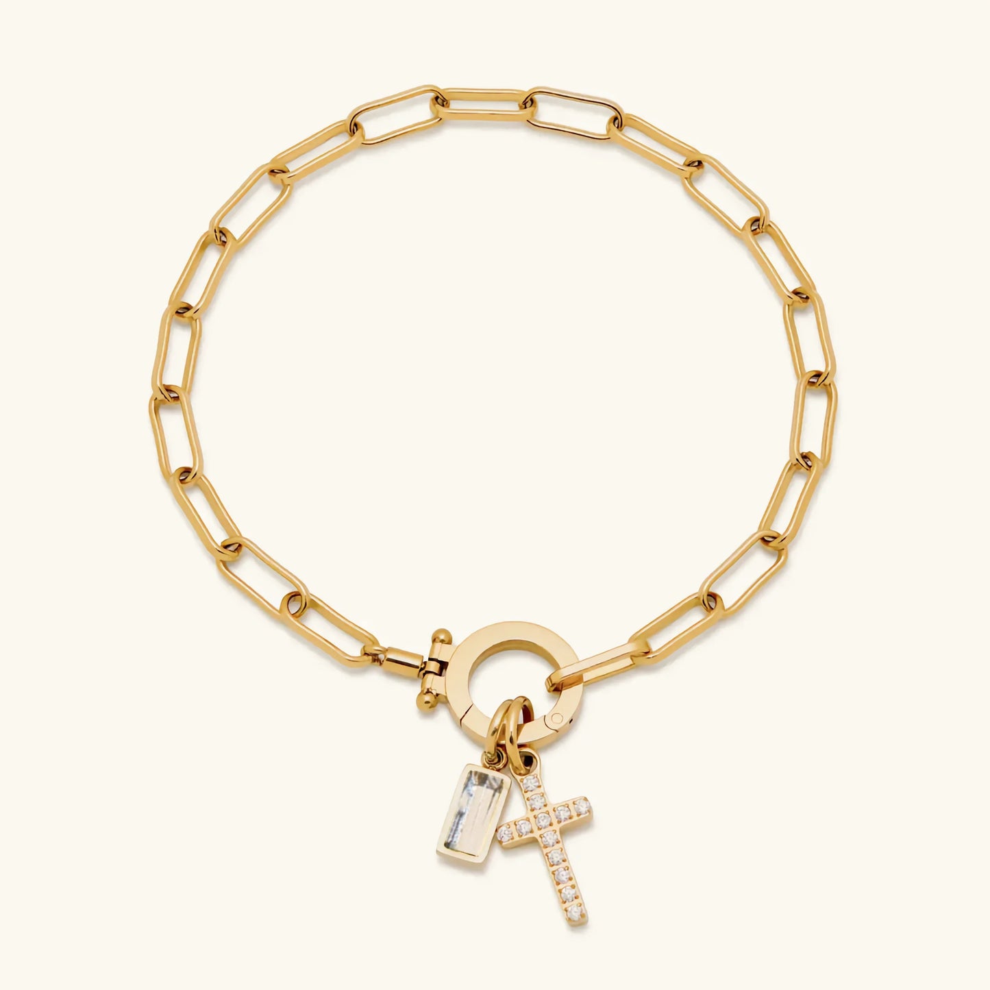 [Echo Fine]Annabella Birthstone Cross Bracelet